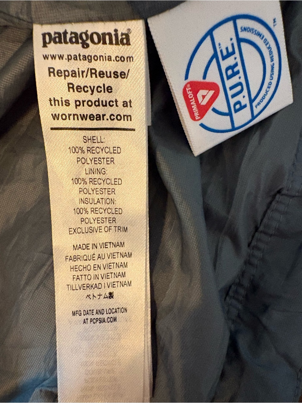 Patagonia Nano Puff Insulated Jacket XL Gray 84217 Puffer - Picture 8 of 9